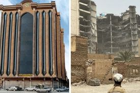 تلاش شبانه برای جستجوی افراد گرفتار در ساختمان متروپل