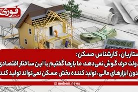 ستاریان، کارشناس مسکن: دولت حرف گوش نمی‌دهد، ما بارها گفتیم با این ساختار اقتصادی بدون ابزارهای مالی، تولید کننده بخش مسکن نمی‌تواند تولید کند.