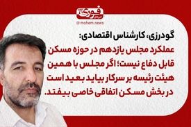 گودرزی، کارشناس اقتصادی: عملکرد مجلس یازدهم در حوزه مسکن قابل دفاع نیست /اگر مجلس با همین افراد و همین هیئت رئیسه بر‌ سرکار بیاید بعید است در بخش مسکن اتفاقی خاصی بیفتد.